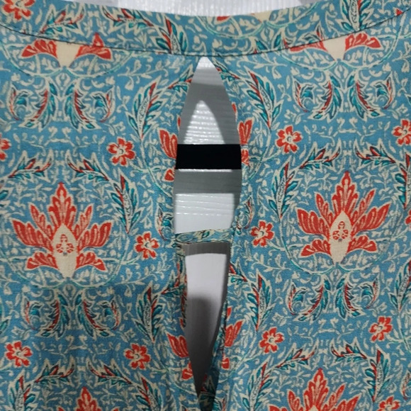 Daniel Rainn Teal Green Marielle Tassel Detail Sleeveless Blouse in Size 1X - Picture 9 of 10